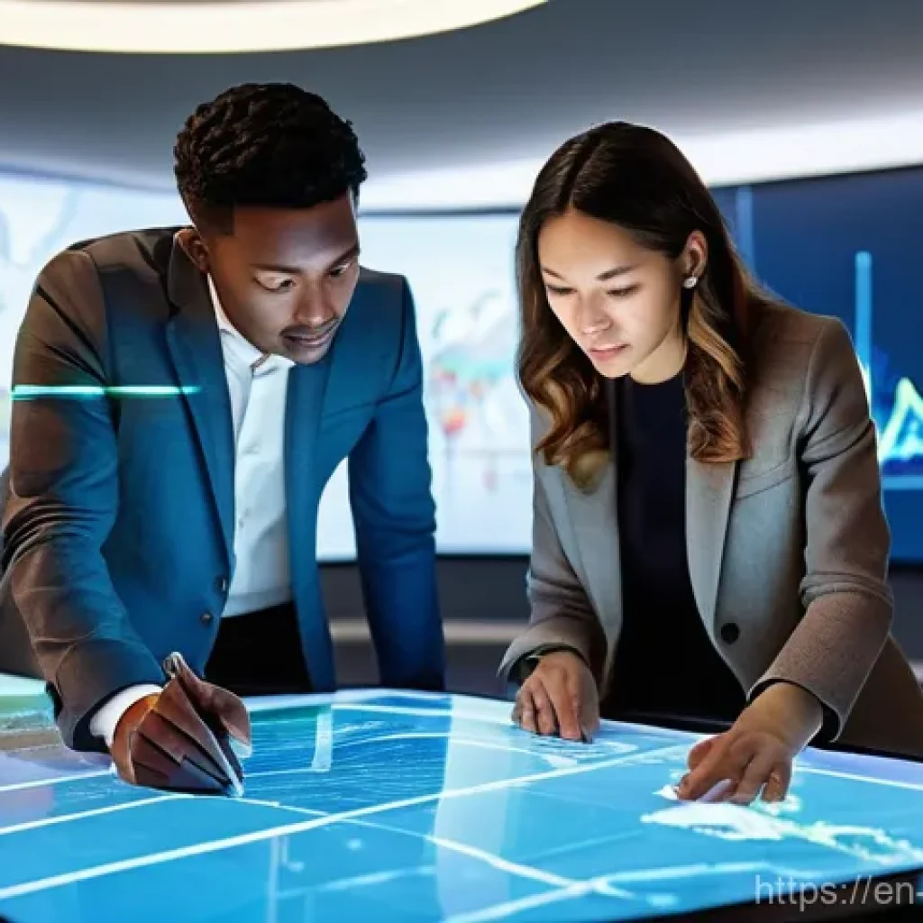 국제무역분야경력개발 - **Prompt: Data Analytics for Global Trade Insights**
    A vibrant and dynamic scene inside a modern...